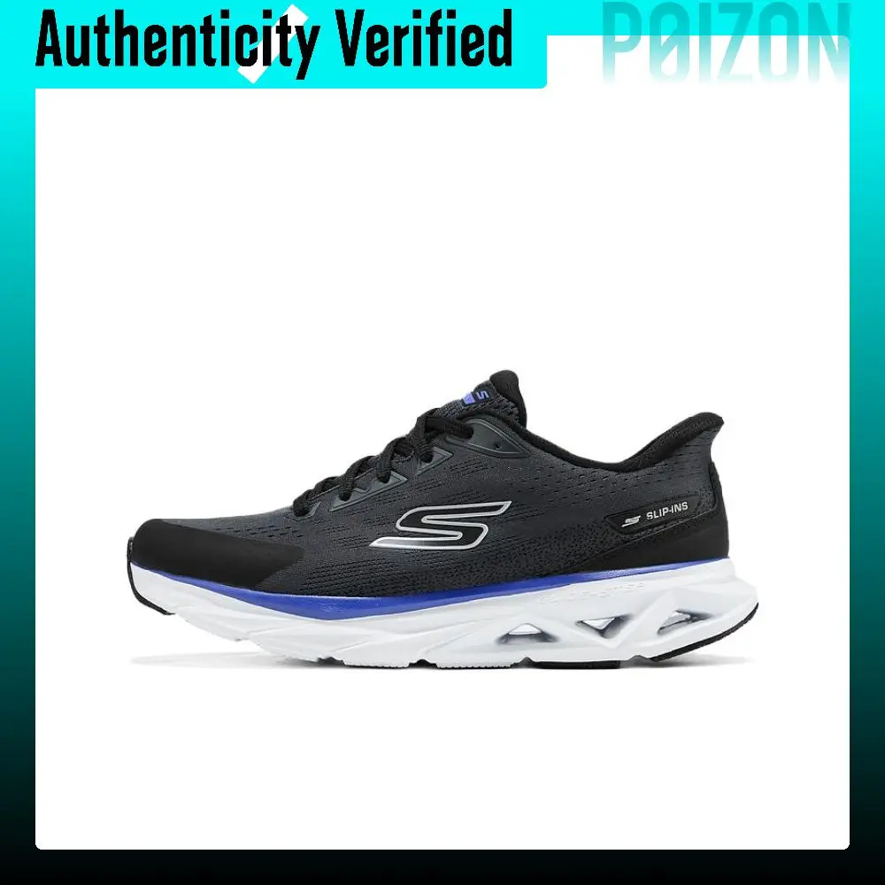Skechers MEN'S GO Abrasion Resistant Breathable Low top Running Shoes Men's Black Gray 221040-BKCC