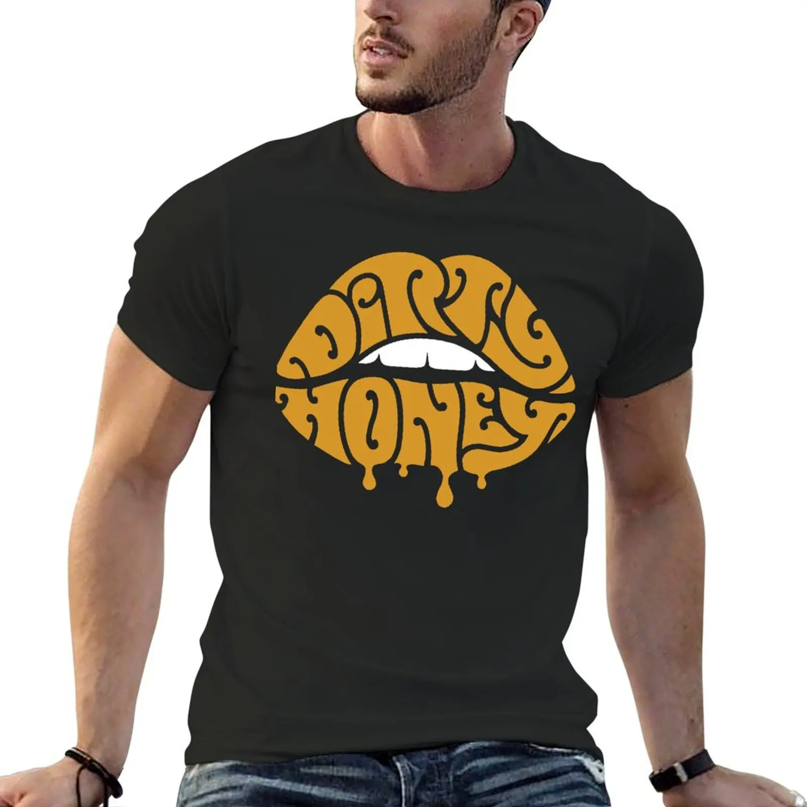 Dirty Honey Band Logo Classic T-Shirt plus size tops street wear mens white t shirts