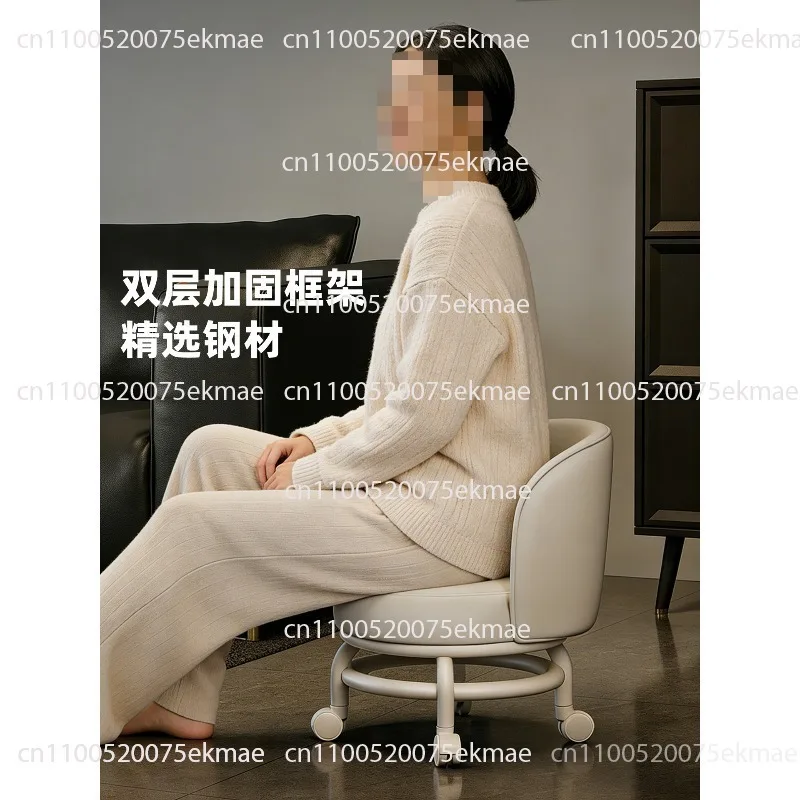 Universal wheel household small stool pulley low stool with wheel bench living room seat back chair