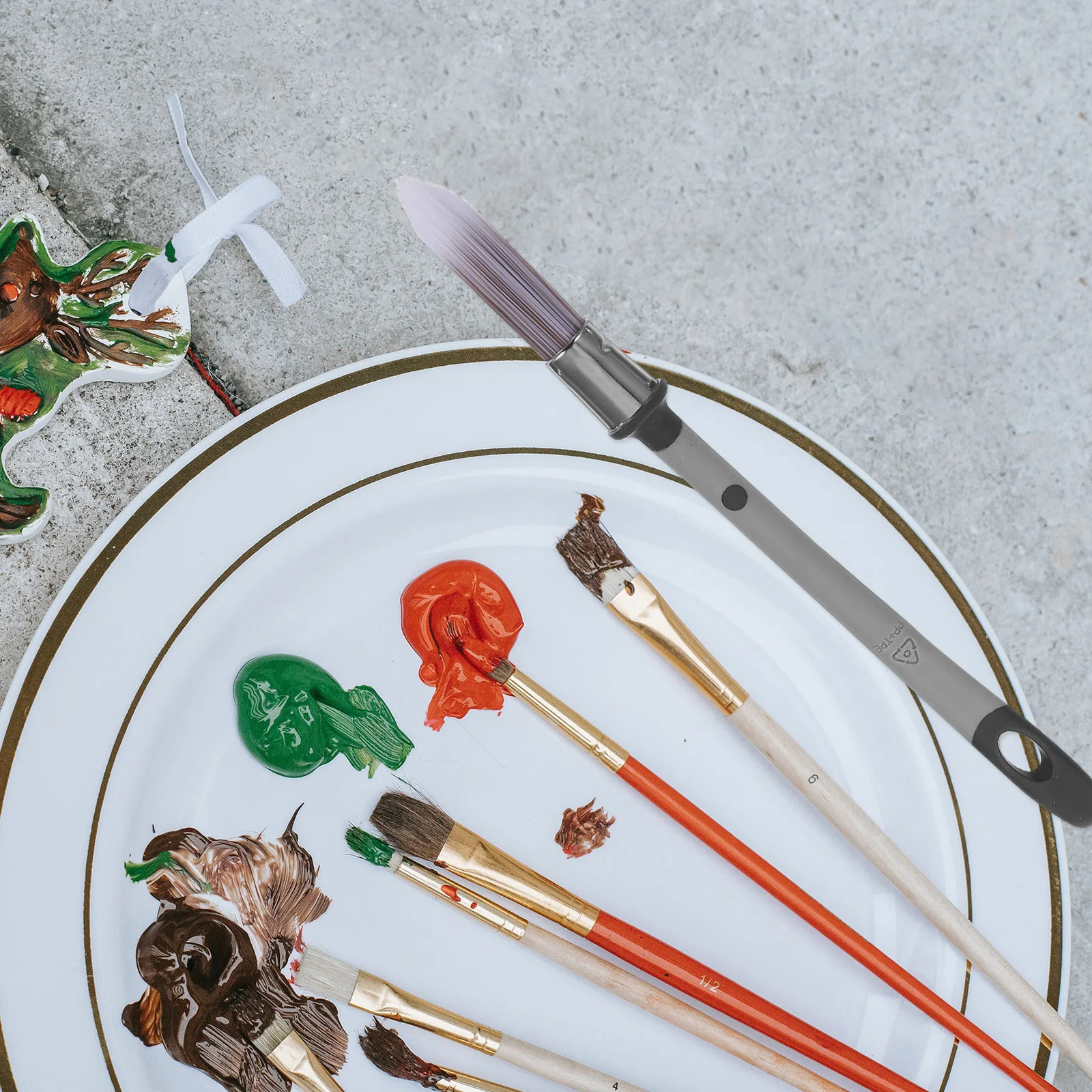 

3Pcs Gap Grout Brush Sharp Point Round Tip for Precise Edges Narrow Gaps Tile Paint Brush Set Paint Corner Tool