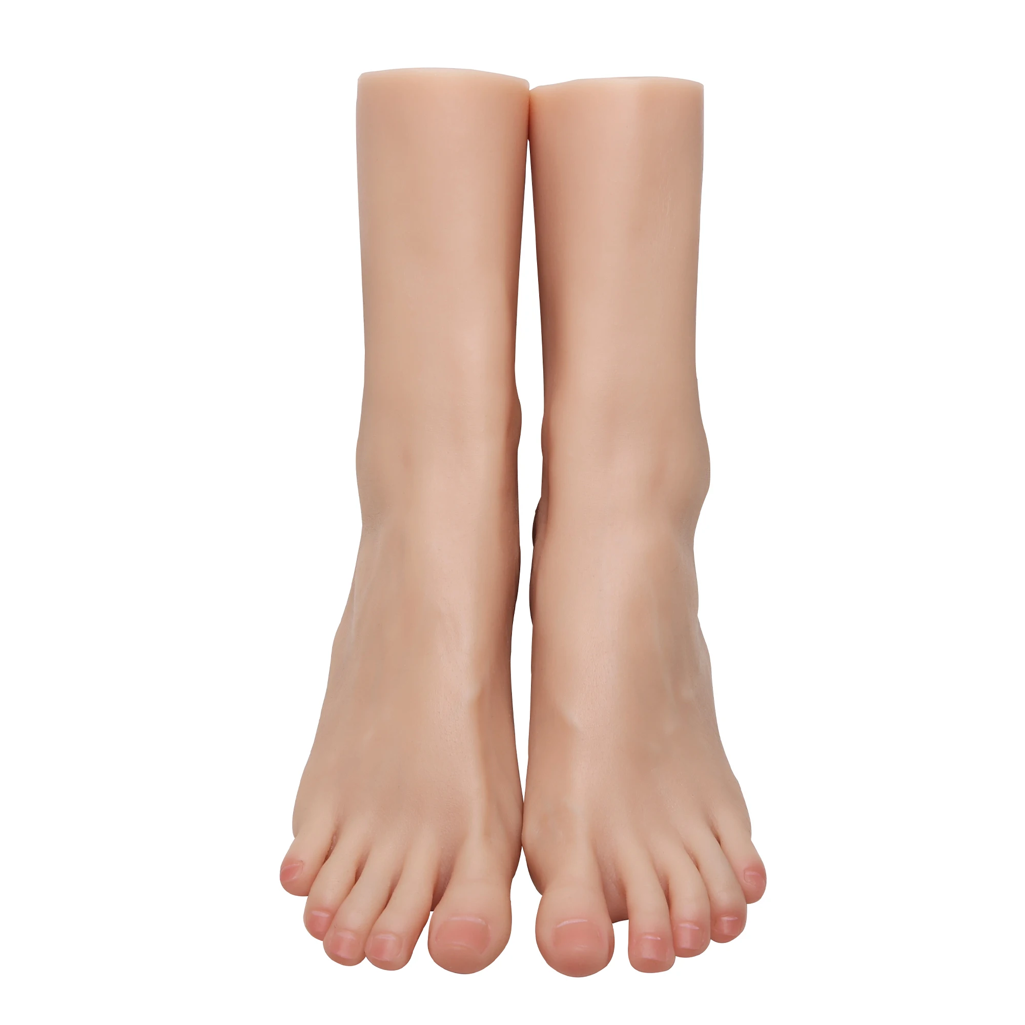 

Silicone Foot Model Realistic Female Manicure Nail Practice Mannequin Foot Fetish Shoes Jewelry Display Props Small Size ZH3500