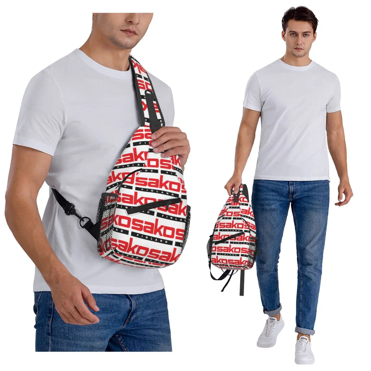 

Sako Arms Chest Bag Men Sling Crossbody Backpack Chest Bag Traveling Hiking Daypack Shoulder Bag