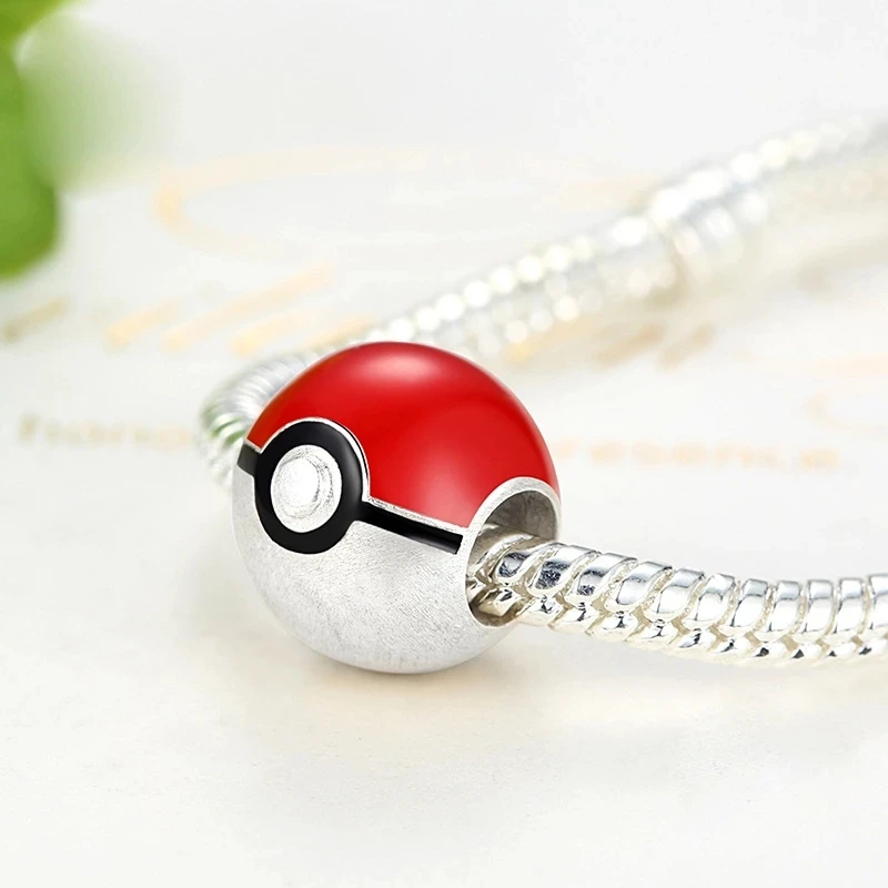 MINISO Pikachu Pica Pica Pendant 925 Silver Charm Fit Original Brand Bracelet Bangle Diy Dangle Women Girl Jewelry Brithday Gift