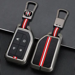 2/4 Buttons Zinc Alloy Car Remote Key Case Shell Fob For Volvo fh16 rc FM EVRO 6 fh truck semi Car Styling Keychain Accesories