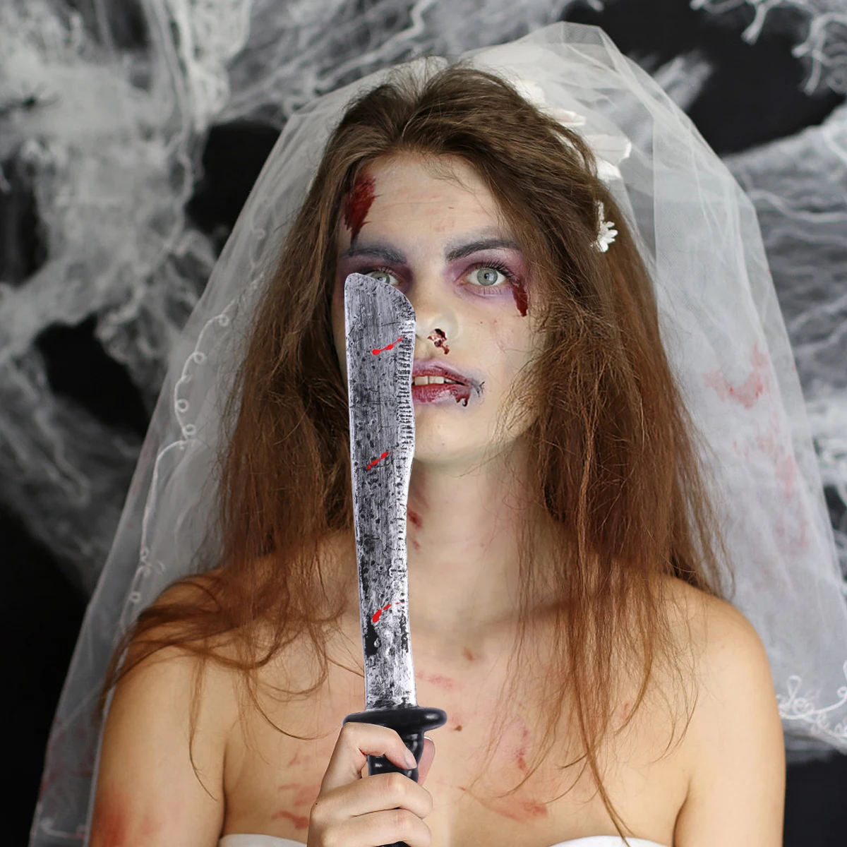 Plastic Mes Rekwisieten Horror Eng Piraat Speelgoed Slager Levensechte Halloween Bloedige Maskerade Kostuum Decor Realistisch Plastic