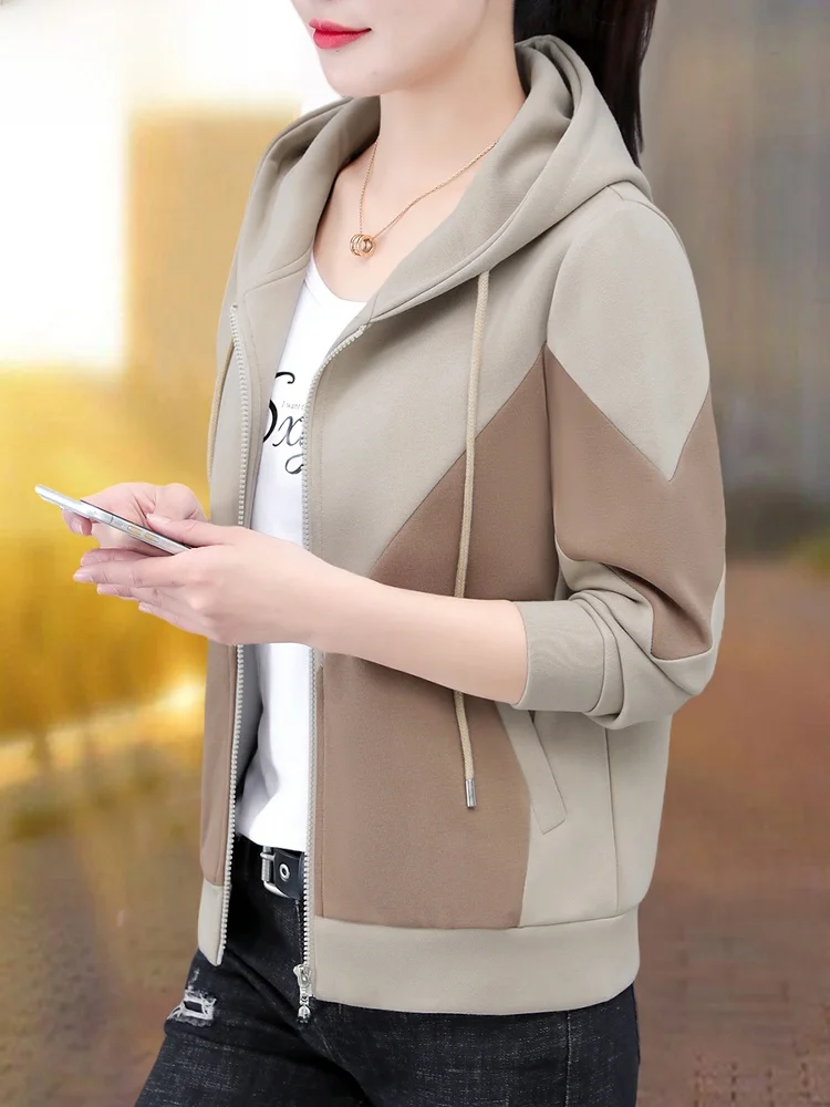 

TUCANO Women's Hoodie Jaet Casual Spor ort Coat Spring Autumn Zipper ket Cotton Polyester Blend Comfortable Fit
