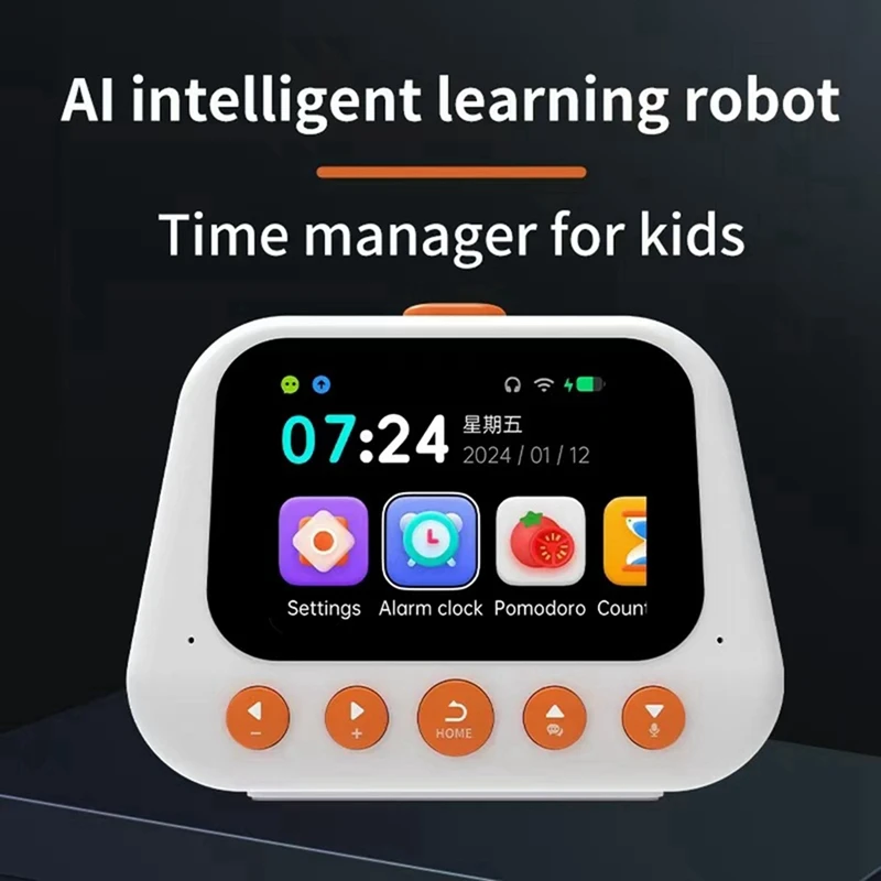 ساعة منبه ذكية AI للأطفال متعددة الوظائف آلة الحوار الصوتي إدارة الوقت ساعة الانضباط الذاتي B