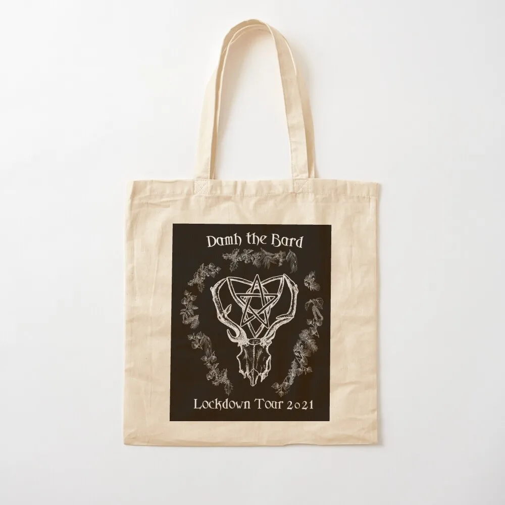 Damh the Bard Lockdown 21 (White image, transparent background) Tote Bag Cloth bag cute tote bag custom fabric