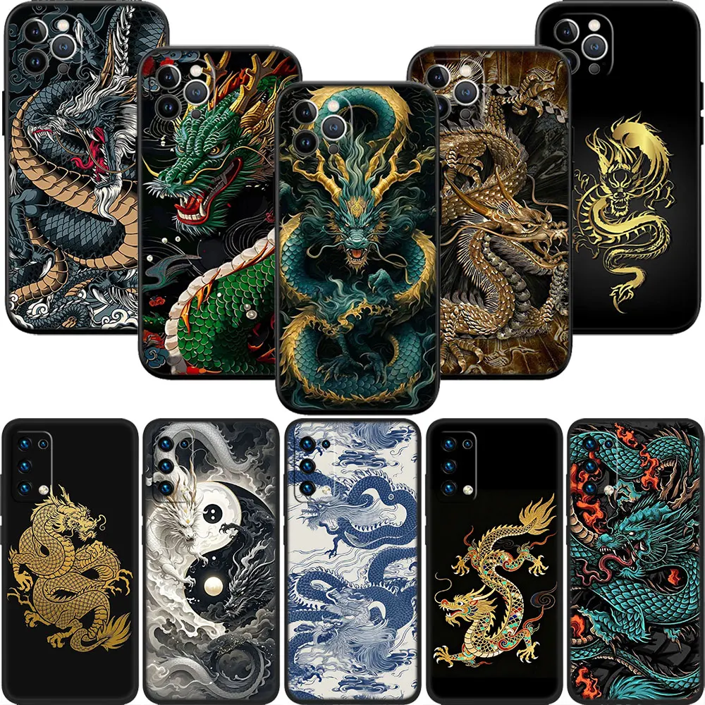 MI10 Chinese Dragon Phone Case for Samsung Galaxy A11 A12 A13 A15 A52S A53 A55 A56 A70 A71 A72 A73 F06 F16 F56 S10 Plus S10e