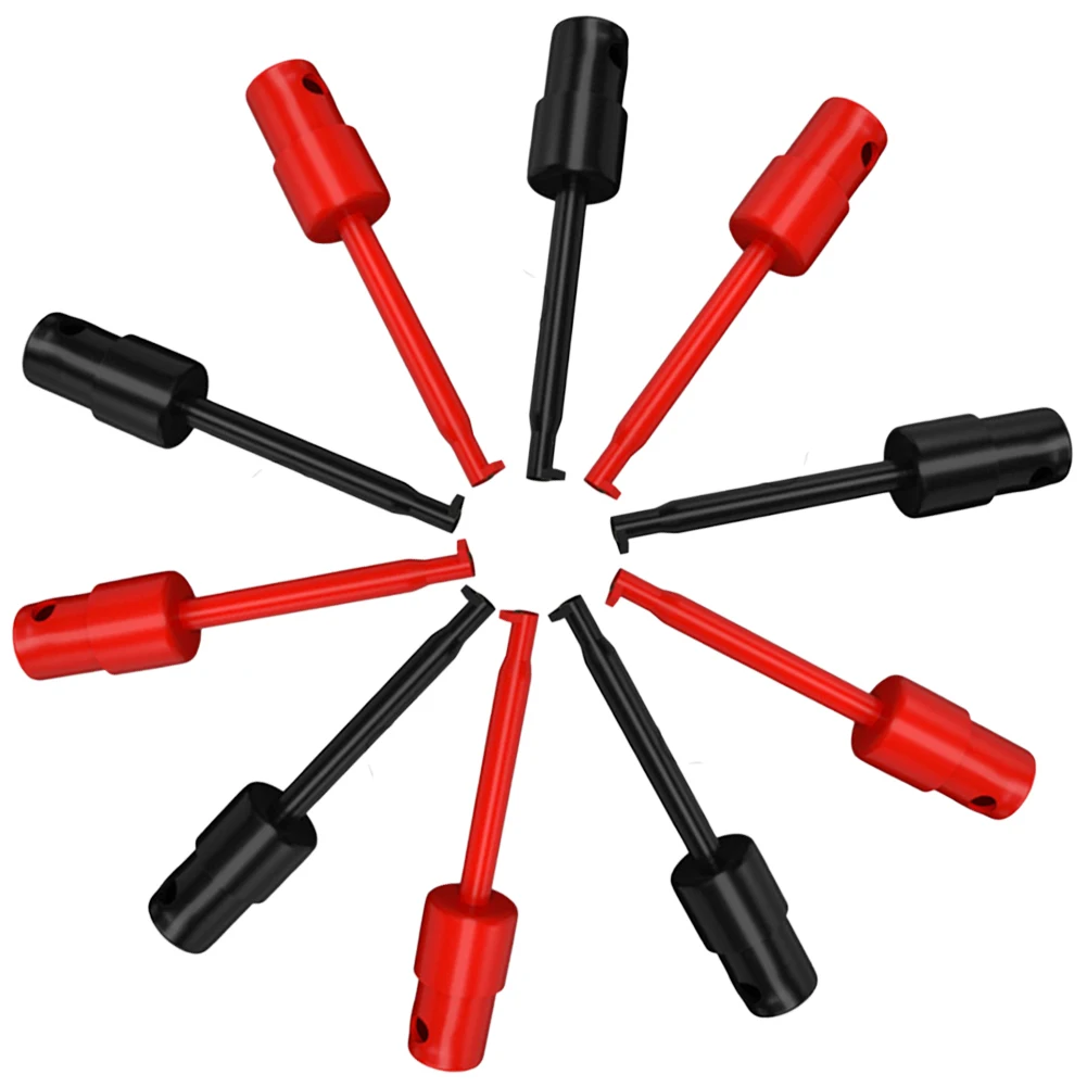 Copper Test Hook Clips 10PCS for SMD IC Probe Applications Compatible with For Mini Grabber and Standard For Multimeter Inputs
