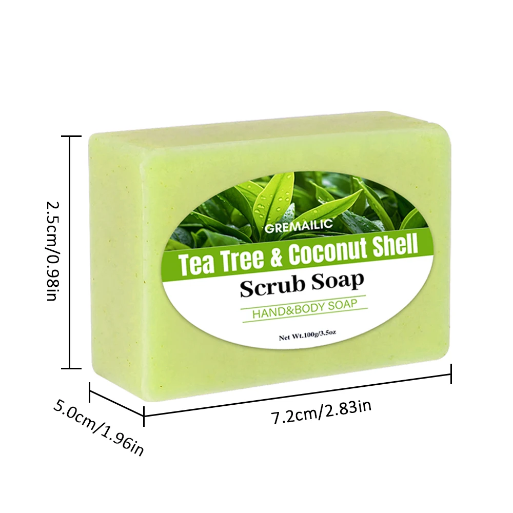 صابون الجسم بالشاي الأخضر والفحم - ينظف عميق/تقشير، يهدئ البشرة، ويوازن الزيت، وجميع أنواع البشرة #6