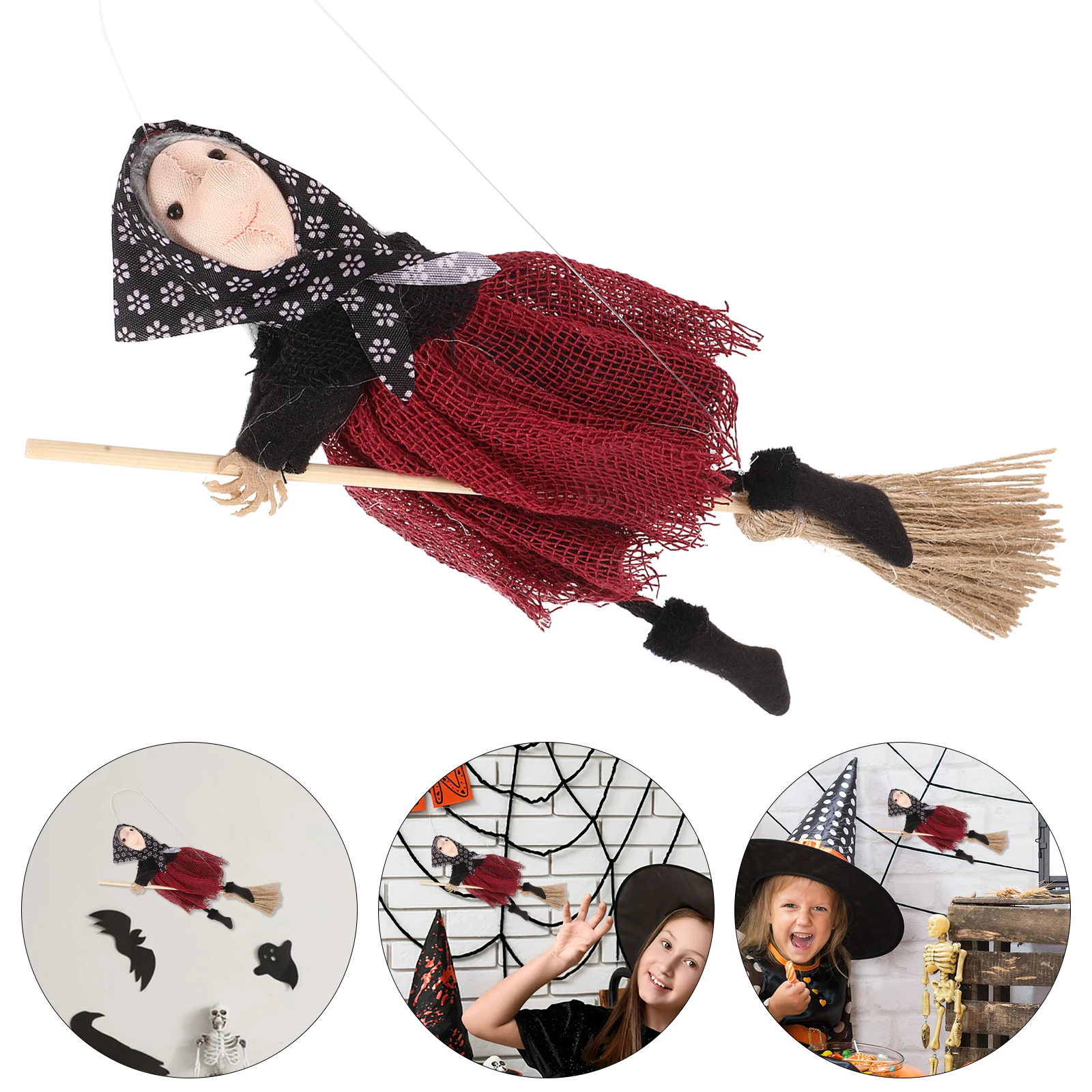 

Halloween Hanging Witch Durable Lightweight Festive Decorative Party Supply Adorable Household Decoration Festival Atmosphere