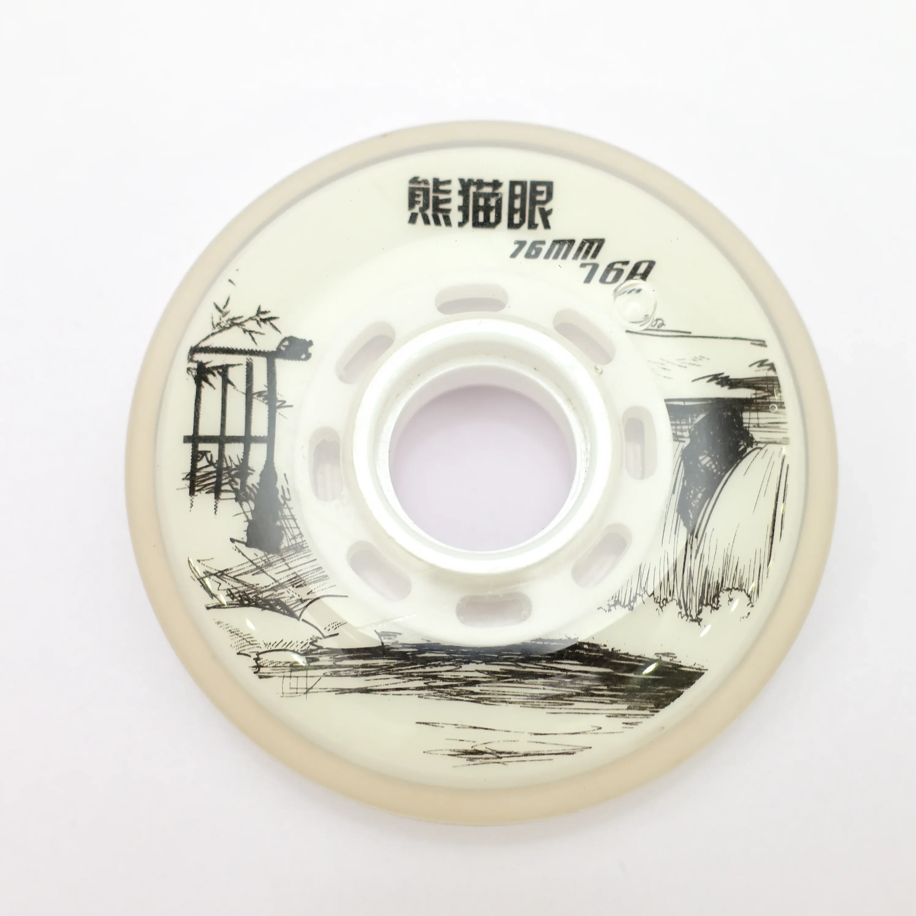 

[8-pack][Panda Eye Roller roller]Roller skate wheels PU high quality 72mm 76mm 80mm 76A hard frame skeleton stiff