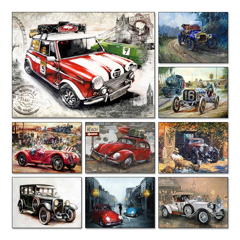 

5D DIY AB Diamond Painting Full Square Round Mosaic Pets vintage car Embroidery Home Art Decoration Wall Stickers Jewelry Gift