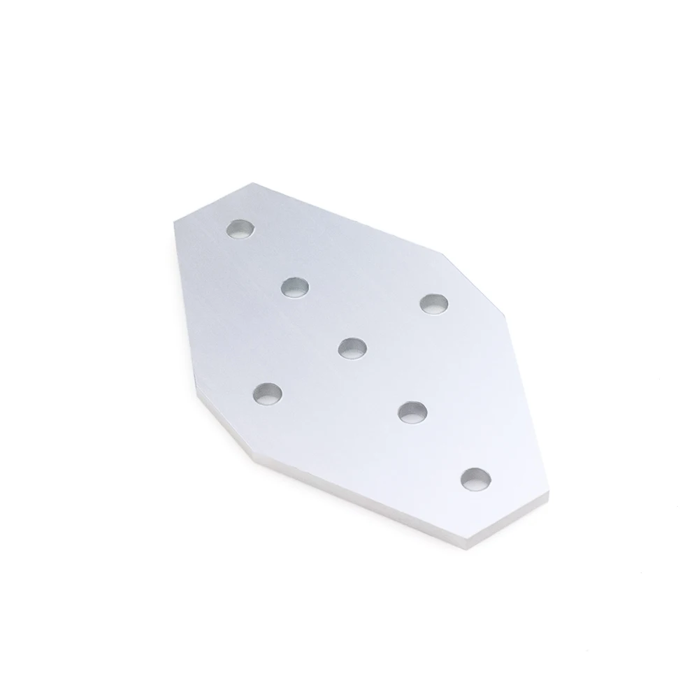 Openbuilds Placa de junção cruzada de 7 furos Placa de conexão Placa de junta de suporte de canto para perfis de alumínio 2020