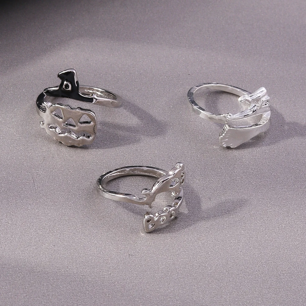 Aihua neue Halloween Ring setzt Perlen Schädel Web Spinne Geist Kürbis Fingerring Halloween Nacht Party Schmuck Geschenke – Detail 12