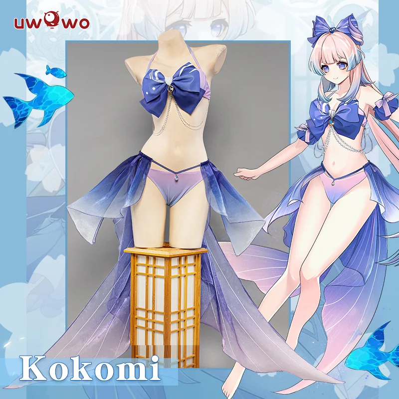 

LAST BATCH UWOWO Kokomi Cosplay Siwmsuit S-XL Genshin Impact Fanart Kokomi Sangonomiya Swimsuit Cosplay Exclusive Halloween