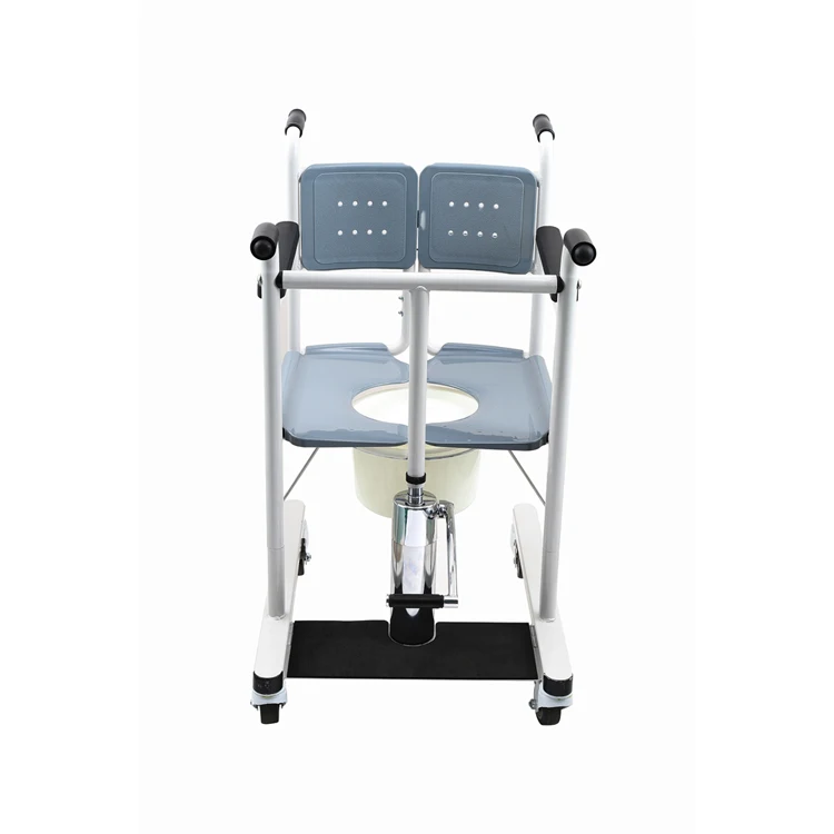 Adjustable Height Folding Manual Lift Chair For Elderly Handicapped Commode Toilet Patient Shower Bathroom Safety Equipment