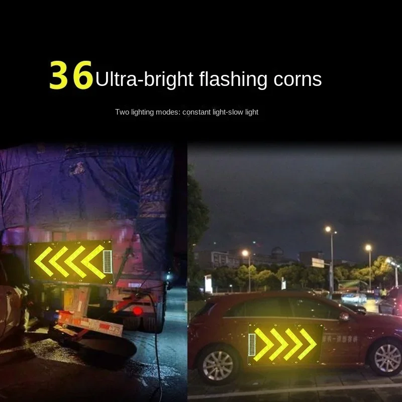 46CM*84CM Foldable LED Traffic Guidance Reflective PVC Arrow Safety Warning Lights Magnetic Suction LED Guidepost