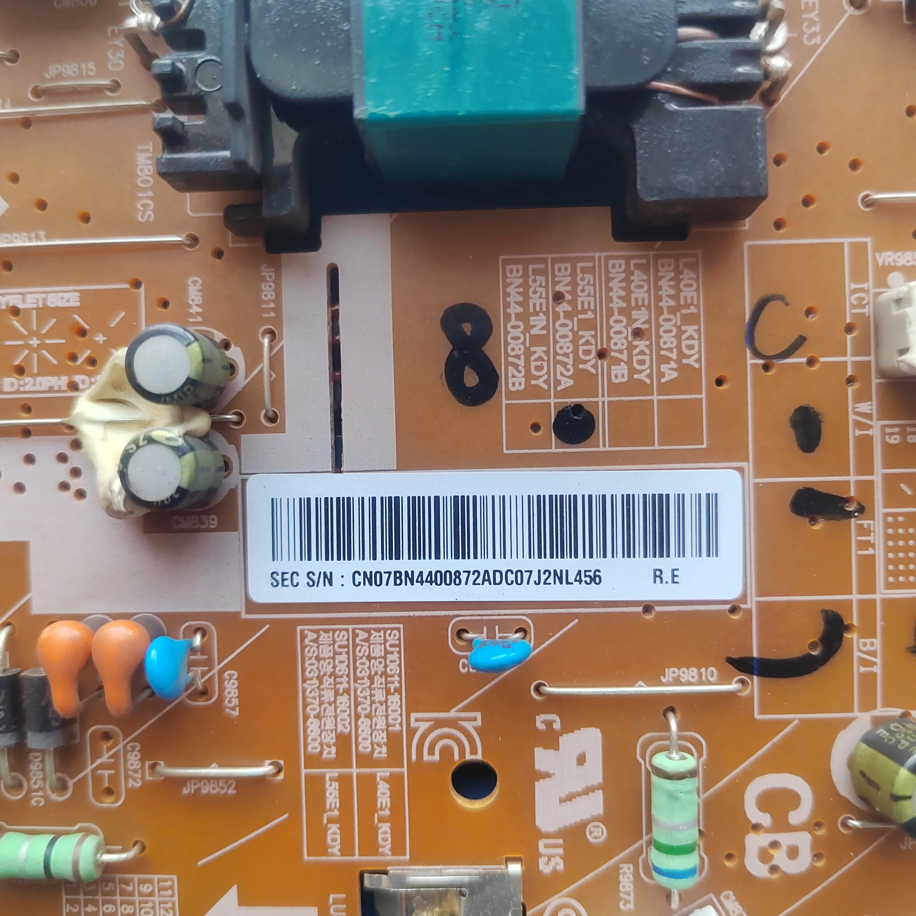 Scheda di alimentazione originale BN44-00872A L55E1-KDY per Samsung TV muslimun49k6500 muslimexaymuslimate