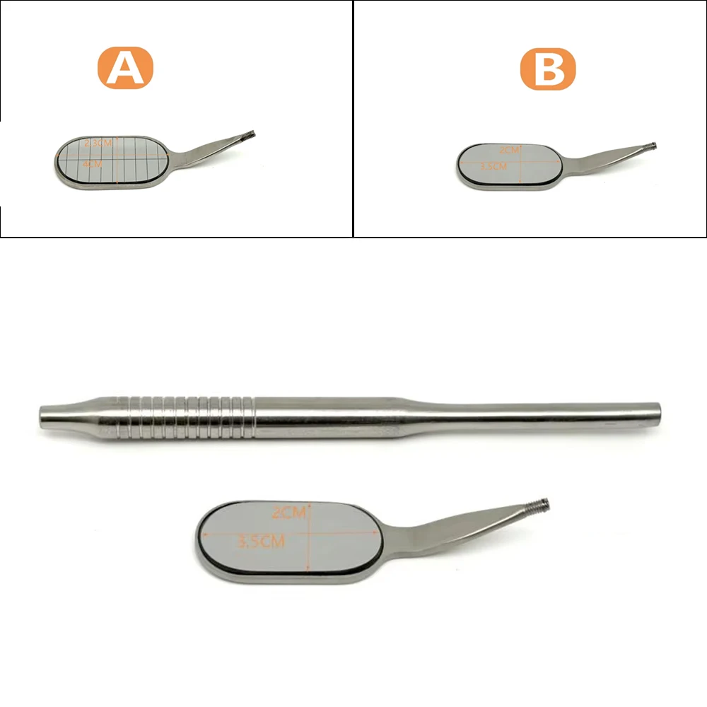 

Dental Mouth Mirrors A B Reflectors with Handle High Quality Dental Long shape Mouth Mirror Dental Tools Oral Cleaning Tool