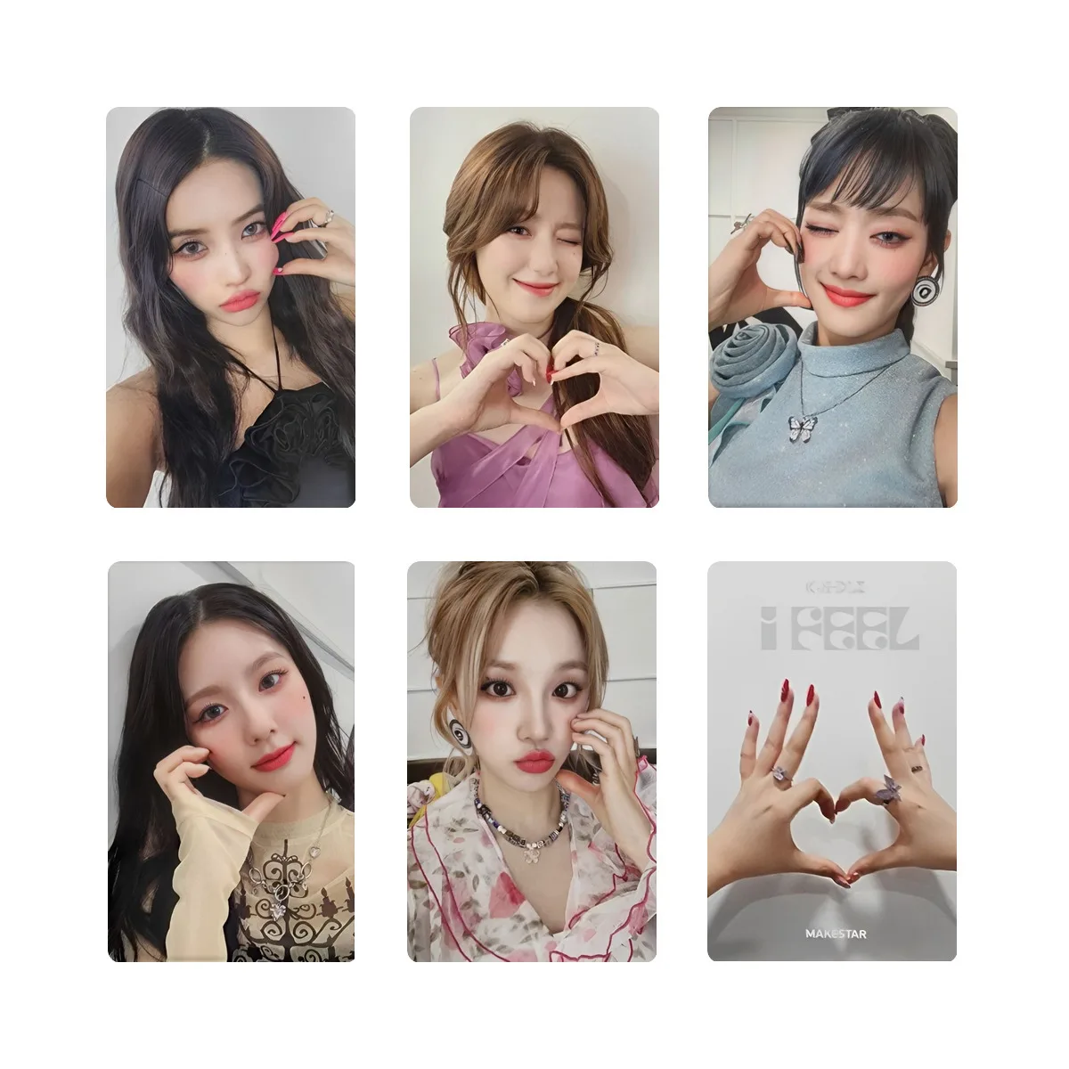 Kpop (G)I-DLE I FEEL I TRUST I NEVER DIE Special Card Double Sides Printing Bright Film Coated Card FanS Collection Photocard