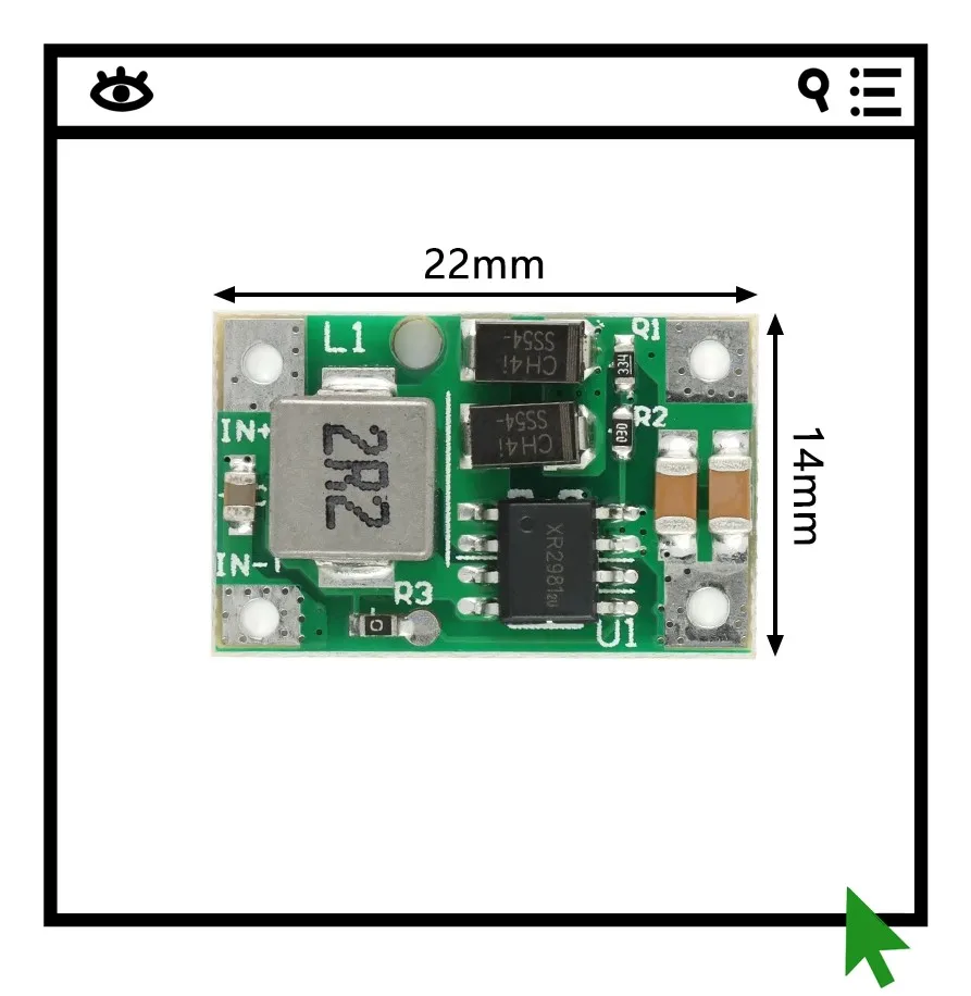 

2PCS Mini DC Boost Module 5V3A High Efficiency 3.7V Li-ion Battery Boost Circuit Board Power Bank