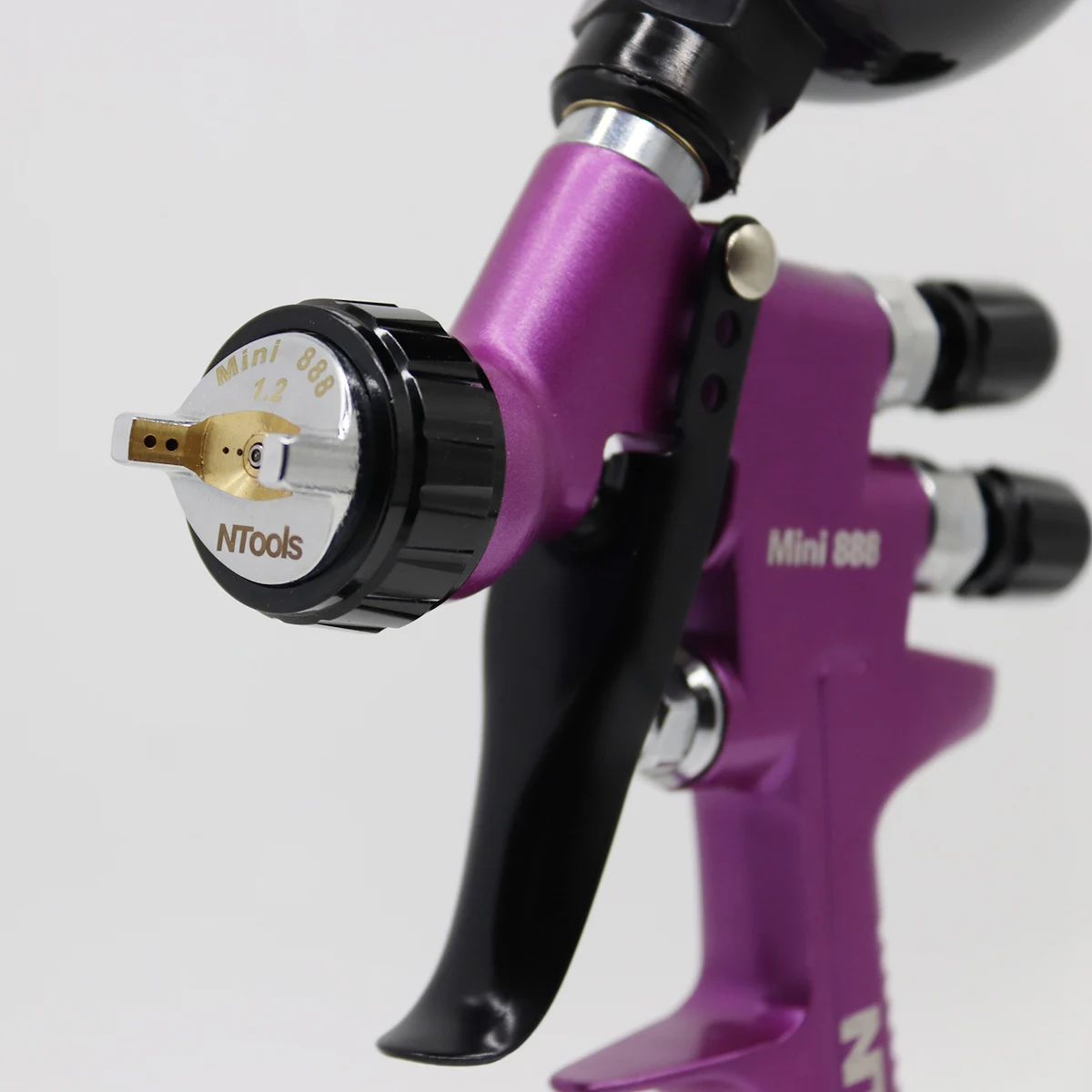 HVLP Spray Gun 0.8/1.0/1.2mm Nozzle Size Can Choose 250CC Tank Air Spray Gun Mini Sprayer For Car Repair Paint Gun image 6