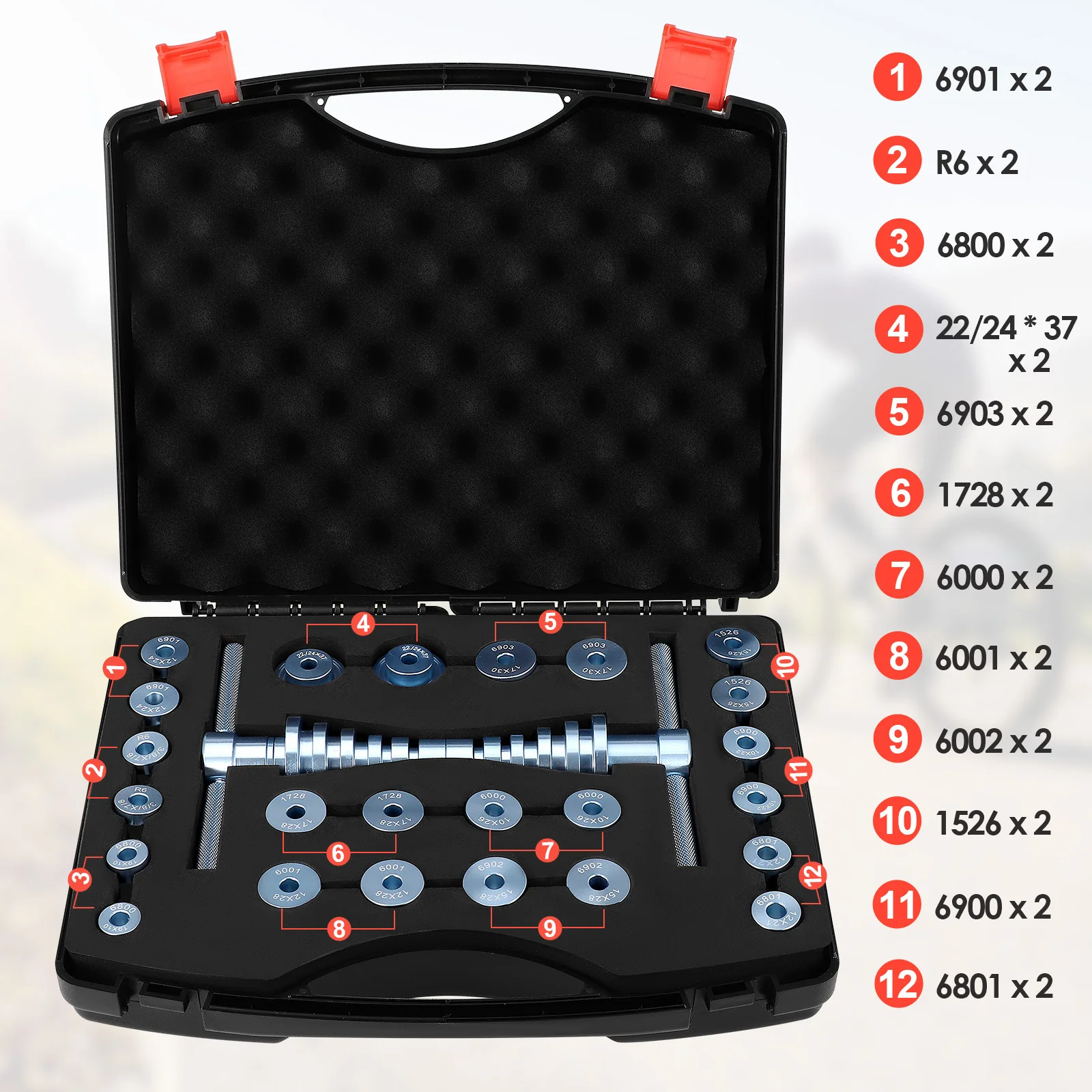 Roulements de moyeu de roues de vélo, jeu de presse, roulements, outil de support inférieur pressé, accessoires de vélo, extracteur de roulements, outil d'installation
