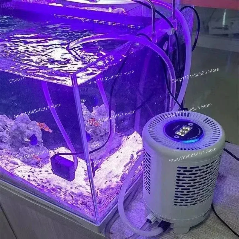 Fish Tank Chiller 160L 1/10 HP, Integrated Heater & Refrigeration Cooling System, Auto Thermostat for Axolotl Coral