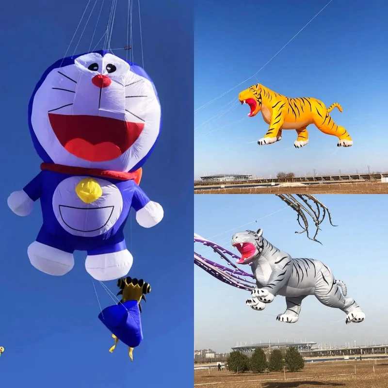 Free shipping tiger kite pendant ripstop nylon fabric soft kite for adults kites line giant soft 3d professional kite inflatable