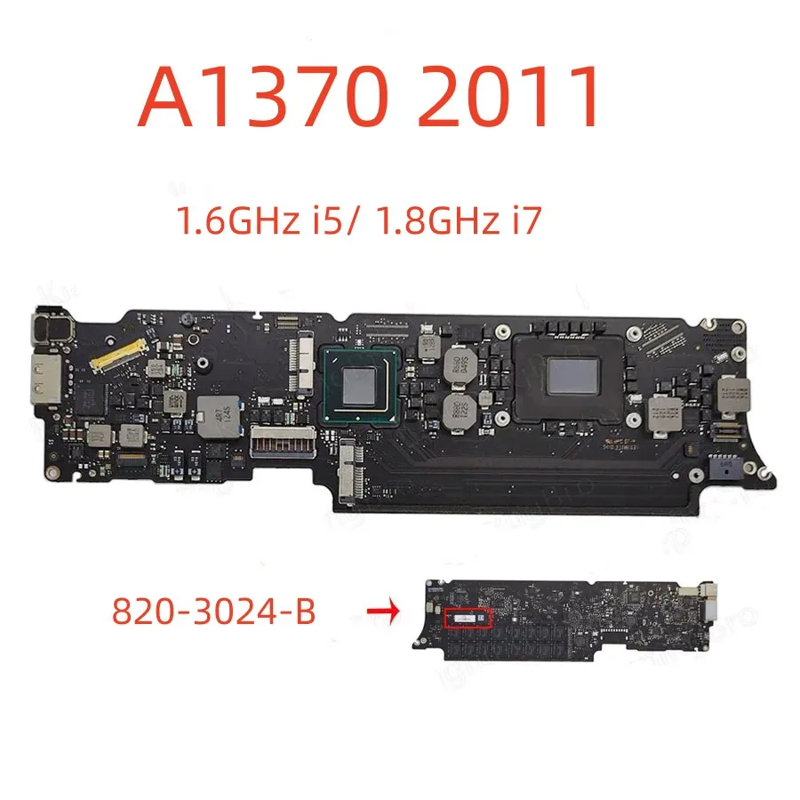 Original logic board ,for MacBook Air, A1370, 820-2796-A, 820-3024-A, 11 