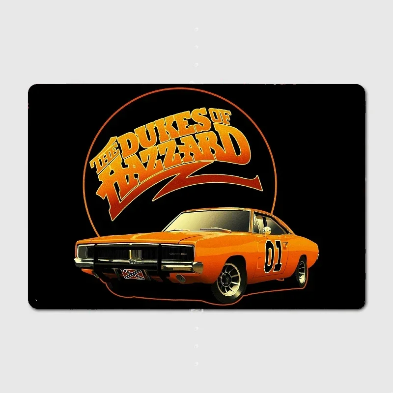 

Poster Retro Metal Posters Sign Garage Club Indoor Wall Room Decoration Home Decor General Lee The Dukes Car