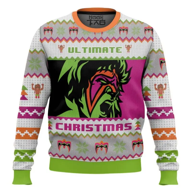 

Men's The Ultimate Warrior Ugly Sweater Classic Fashion Style Showcases Personality Suitable For Outdoor Festival Activities