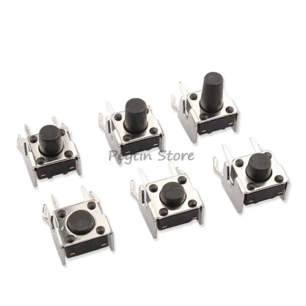 20Pcs 6x6x4.3/5/6/7/8/9.5mm 2Pin Horizontal with Bracket Side Press Micro Key Switch and Touch Switch