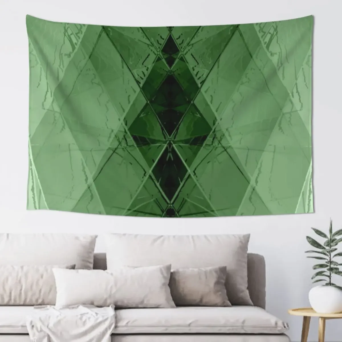 

Geometric emerald stone crystal digital illustration Tapestry Things To Decorate The Room Home Decoration Accessories Tapestry