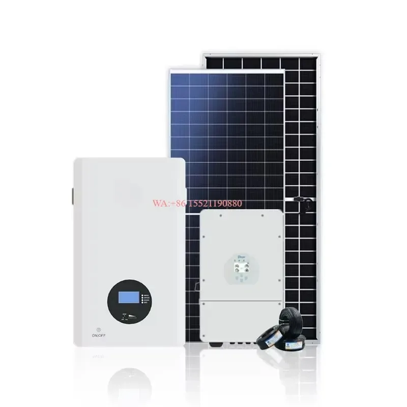 wmwmnu Complete Off-grid Solar Power System Kit 5kW 10kW 15kW with MPPT Controller and 10kWh Lithium Batteries for Home