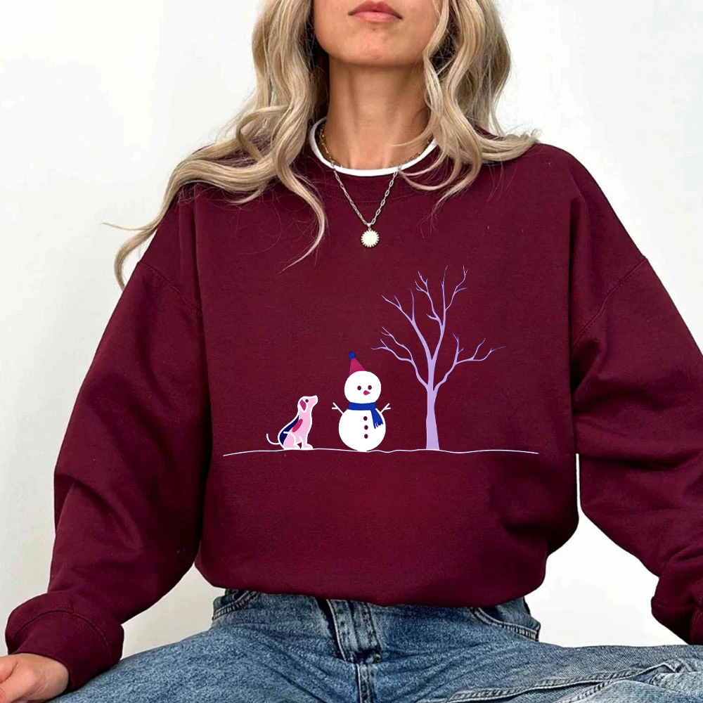 

Snowman Women Clothes Christmas Dogs Women's Clothes Snowman Trees Sweatshirt's for Womens Winter Christmas Trees Women Clothing