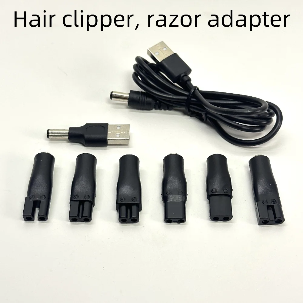 8 PCS Replacement Power Cord 5V Charger USB Adapter Suitable for All Kinds of Electric Hair Clippers, Beard Trimmers, Shavers