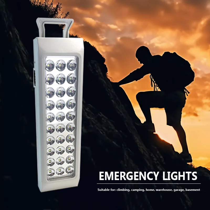 30LEDs Home Emergency Light Outdoor Handheld Safety Camping Fish Lamp Multifunctional Charging Wall Mounted Indicator Lighting