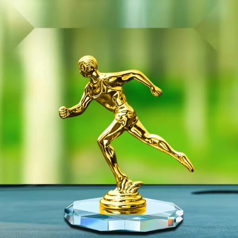 

Car perfume decoration running golden man car decoration material desk inspirational decoration gold silver copper