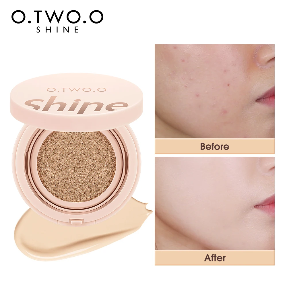 O.TWO.O Cushion Foundation 3 Colors Air Cushion BB Cream Full Coverage Breatheable Concealer Waterproof Face Foundation