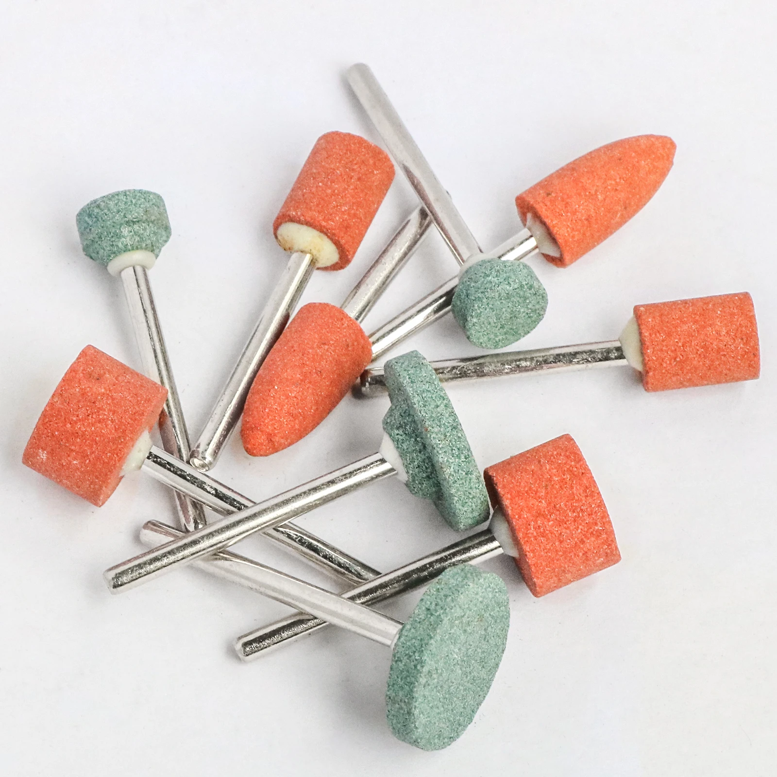 Abrasive Mounted Stone 10pcs 3mm Shank Grinding Head Stone Wheel For Rotary Tools Accessories