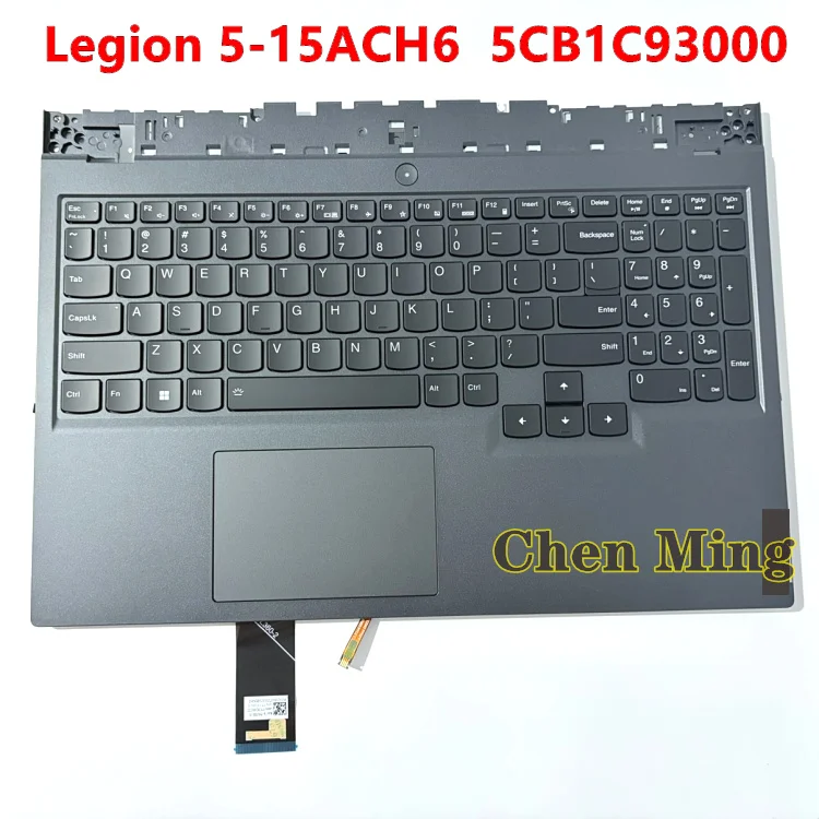 

Laptop Upper Case Palmrest Shell NEW for lenovo Legion 5-15ACH6 US with backlight keyboard touchpad C-cover Case 5CB1C93000