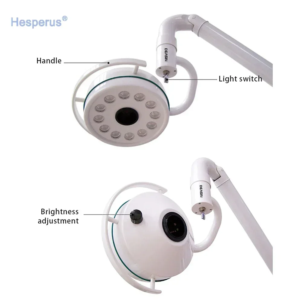 Vendas quentes vendas quentes12 led parede/piso montado operação hospitalar luz cirúrgica médica shadowless lâmpada portátil ot ligh