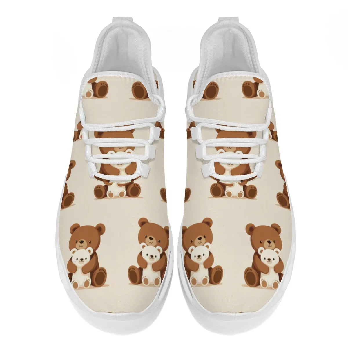 

Большой рождественский мультфильм Санта-Клауса с рисунком медведя Кролика Летающий дракон Дизайн на шнуровке Новая повседневная спортивная обувь на плоской подошве на заказ