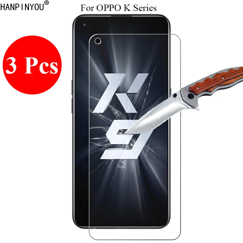 3 Pcs/Lot 9H 2.5D Tempered Glass Screen Protector For OPPO K11x K10 K10x K9s K9 K9x Pro K7x Protective Film + Clean Tools