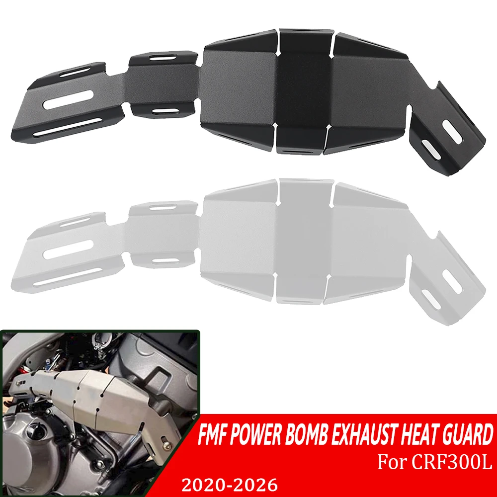 

Motocross Exhaust Pipe Protective Cover FMF PowerBomb Exhaust Heat Guard CNC Aluminum For HONDA CRF300L CRF 300 L 2020 2021-2026