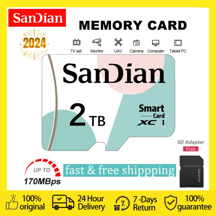 Tarjeta de memoria Mini SD/TF de 2TB, 1TB, 512GB, 256GB, Clase 10 de alta velocidad, 64GB, 128GB, 512GB, tarjeta de vídeo Flash Extreme Pro para PC