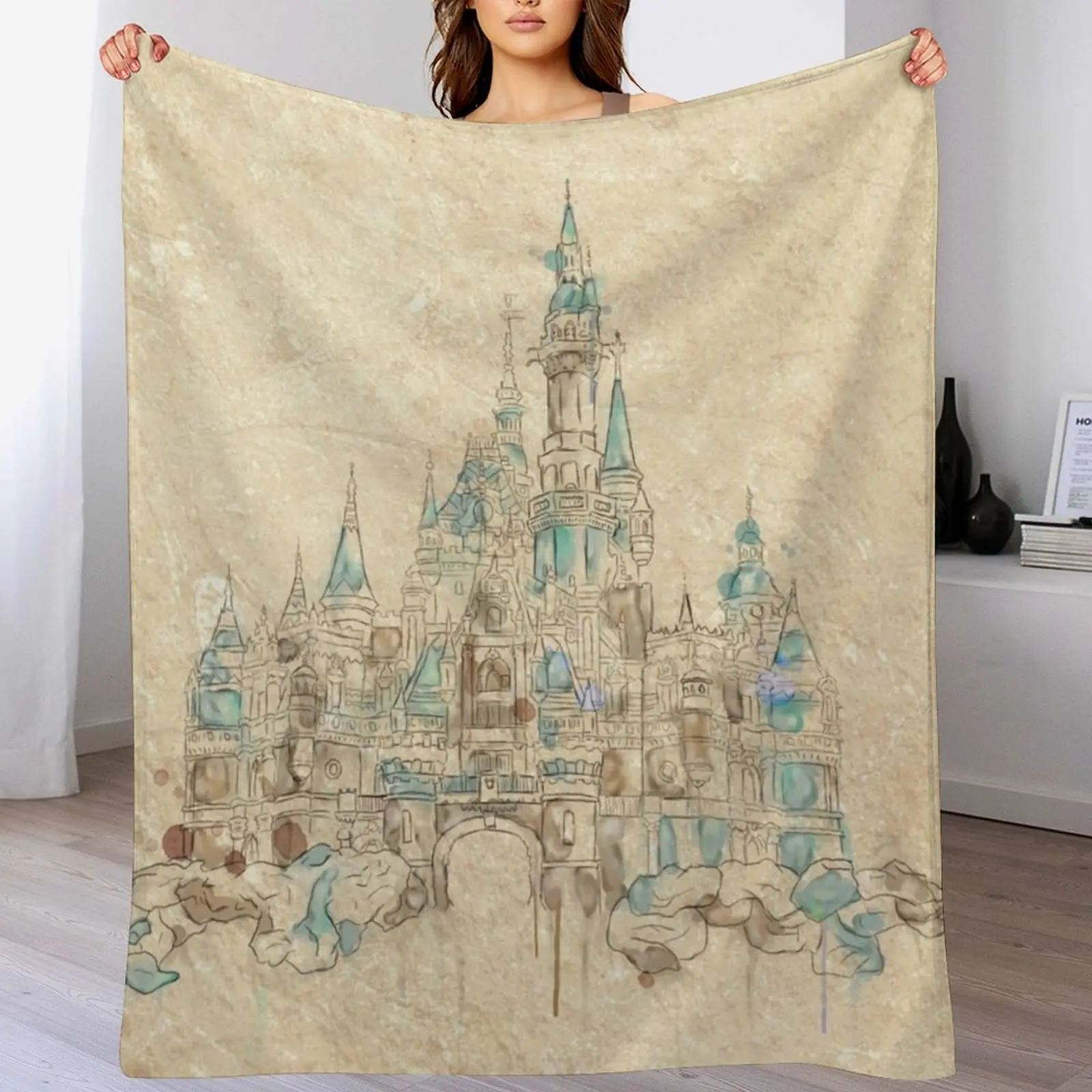 

Enchanted Storybook Castle Throw Blanket for babies Multi-Purpose blankets ands Plaid on the sofa Blankets